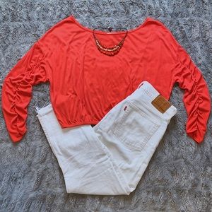 Urban Outfitters Orange Cropped Top